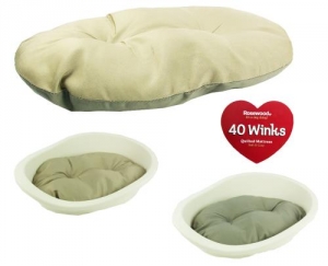 40 Winks Plastic Sleeper Mattress Polycotton 50 Dove Grey/Fawn