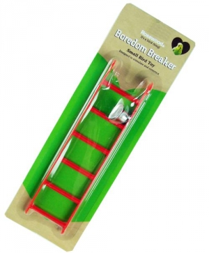 (Boredom Breaker) Bird Toy 6 Step Ladder Red
